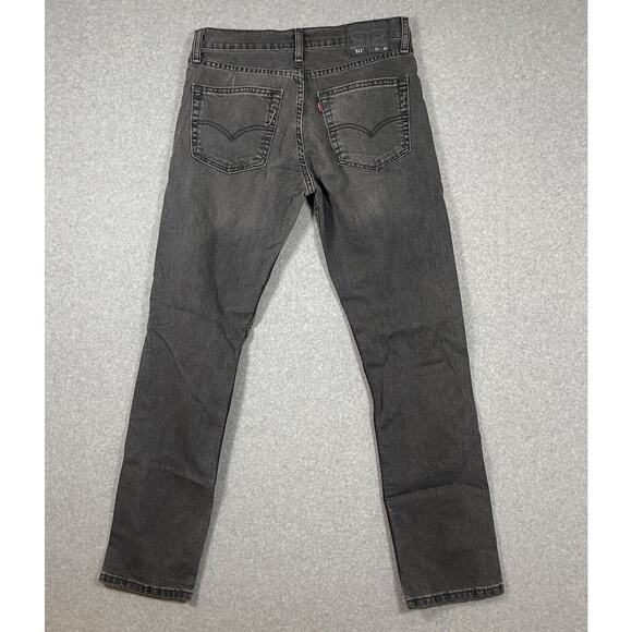 Levis 511 Jeans Mens (30x30)Black Slim Fit Low Rise Dark Wash Denim Stretch - Picture 2 of 16